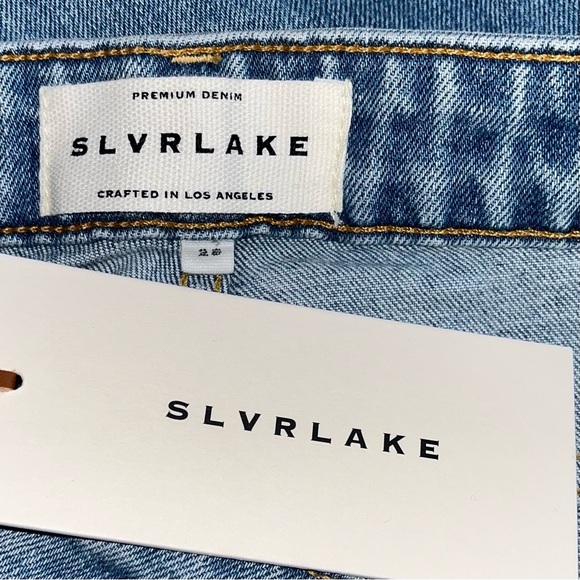 NEW SLVRLAKE Lou Lou Slim-fit Cropped Jeans size 28 Country Roads - Picture 5 of 11
